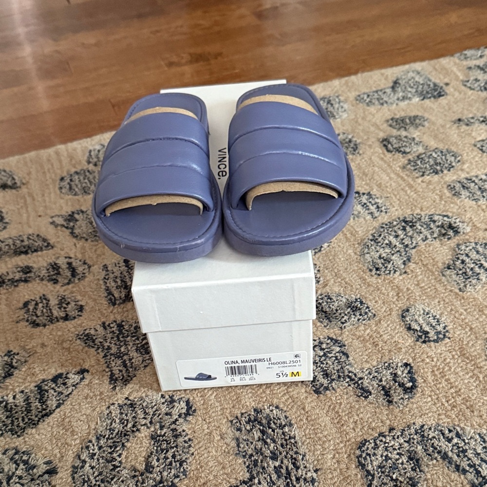 Vince Purple Slide Sandals